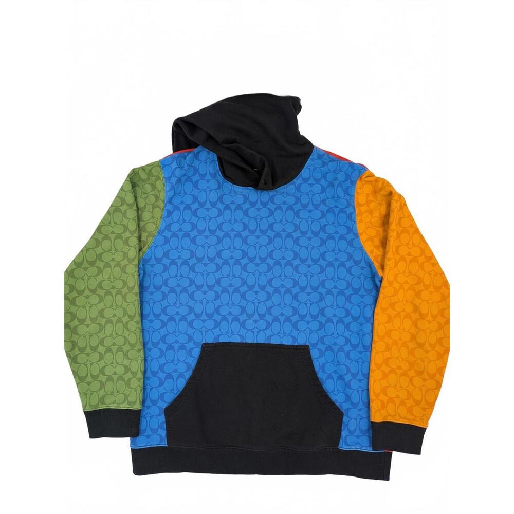 Coach Mens XL Signature Colorblock Hoodie Primary Color Logo - Picture 5 of 10